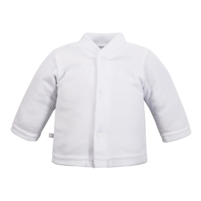 White velour baby set with duck embroidery