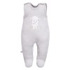 Grey baby set with lamb embroidery