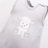 Grey baby set with lamb embroidery