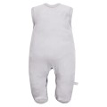 Grey baby set with lamb embroidery
