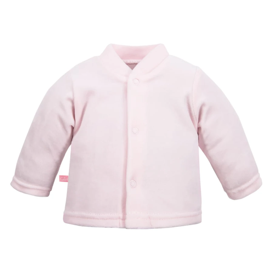 Pink baby set with bunny embroidery