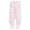 Pink baby set with bunny embroidery