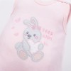 Pink baby set with bunny embroidery