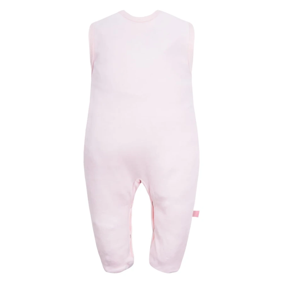 Pink baby set with bunny embroidery