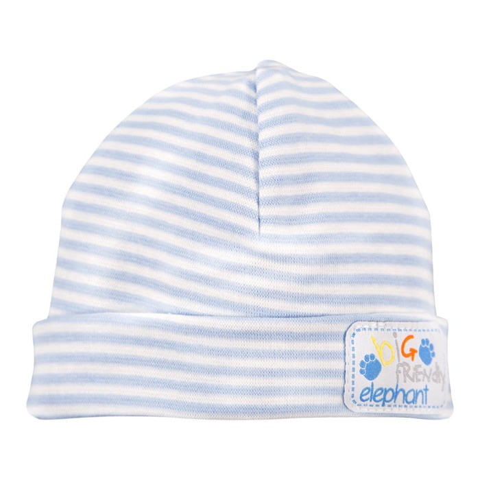 Striped blue hat