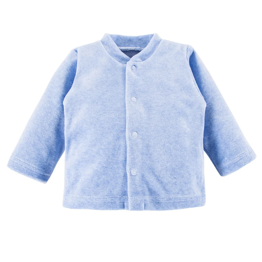 Baby blue set with hippo embroidery