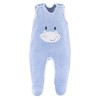 Baby blue set with hippo embroidery