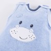 Baby blue set with hippo embroidery