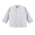 Grey velour baby set with zebra embroidery