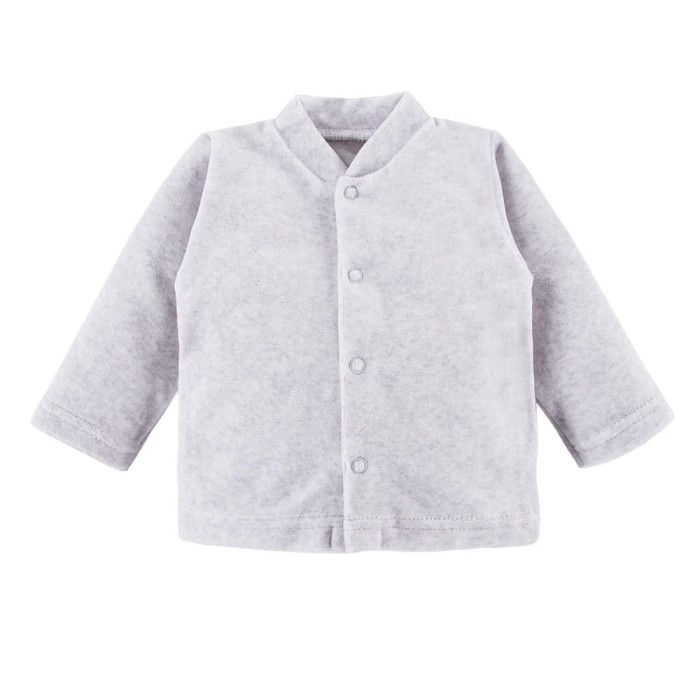 Grey velour baby set with zebra embroidery