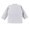 Grey velour baby set with zebra embroidery