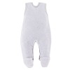 Grey velour baby set with zebra embroidery