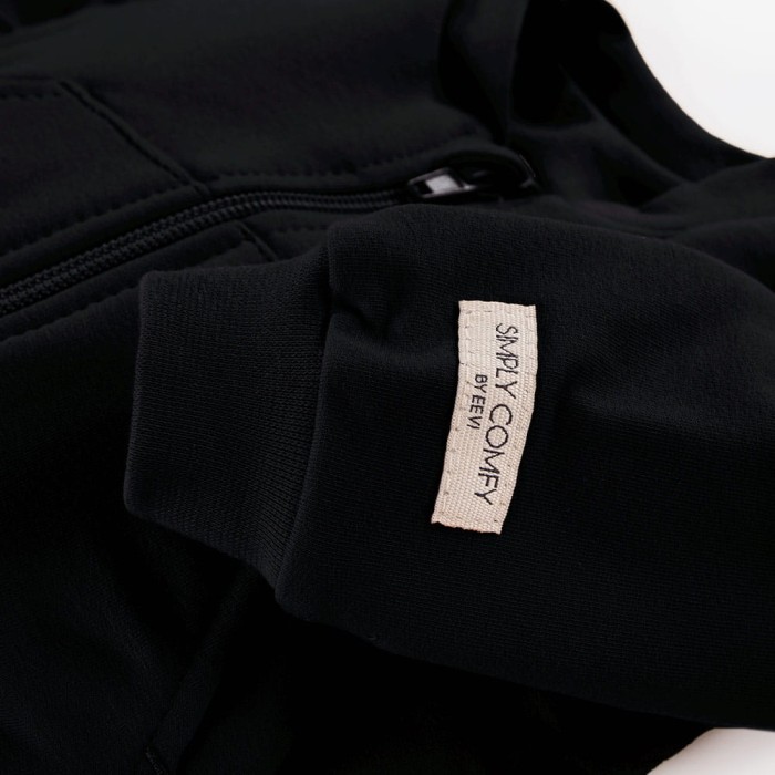 Black Simply Comfy Zip-Up Children’s Hoodie