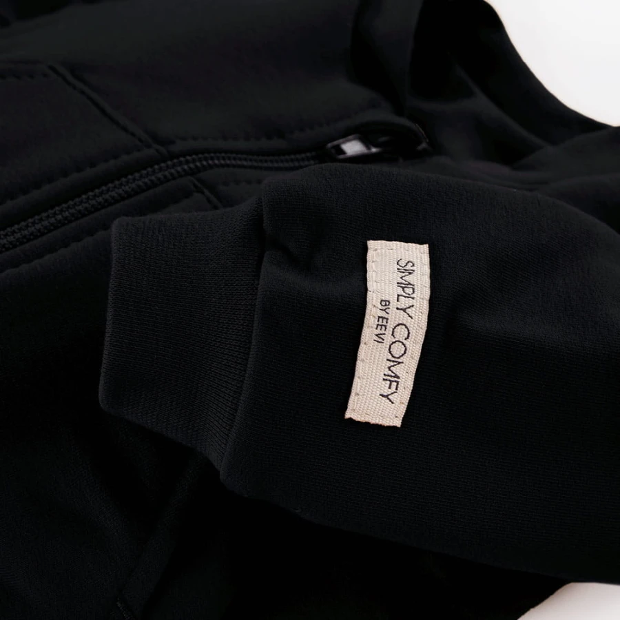 Black Simply Comfy Zip-Up Children’s Hoodie