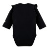 Black bodysuit with ruffles