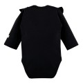 Black bodysuit with ruffles