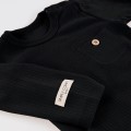 Black Ribbed Baby Bodysuit