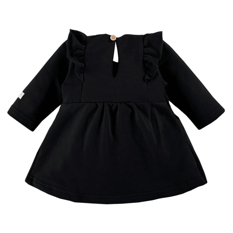 Black Dress with Ruffles
