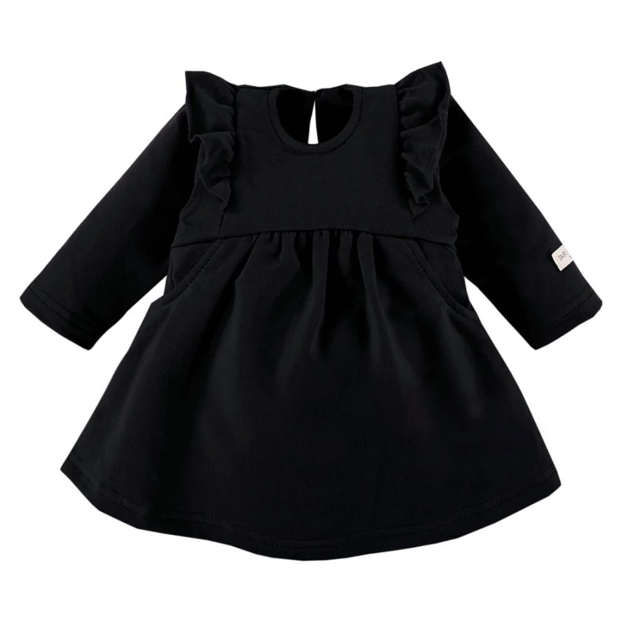 Black Dress with Ruffles