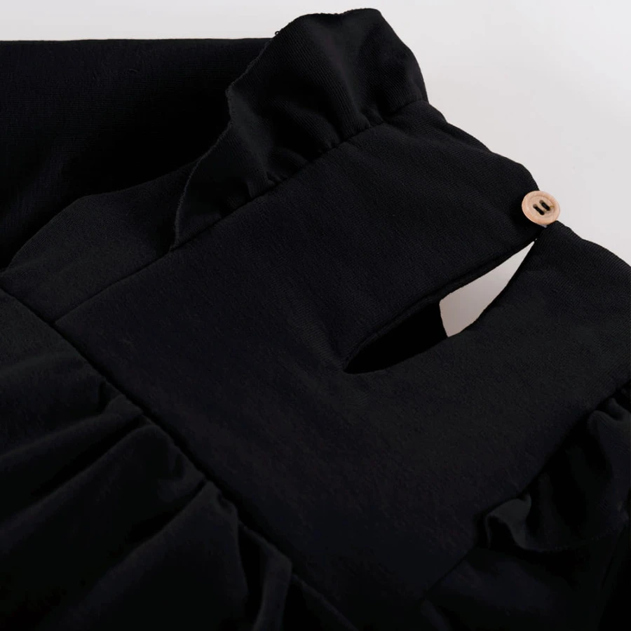 Black Dress with Ruffles