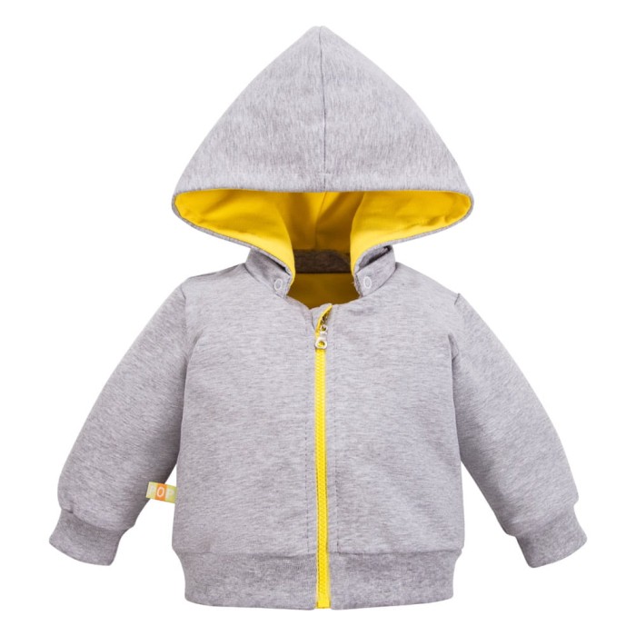 Gray Baby Tracksuit with Yellow Accents