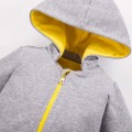 Gray Baby Tracksuit with Yellow Accents