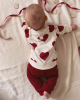 Oversize sweatshirt white with hearts