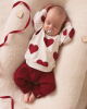 Oversize sweatshirt white with hearts