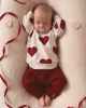 Oversize sweatshirt white with hearts