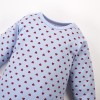 Blue Baby Bodysuit with Hearts