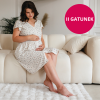Linda maternity and nursing shirt with buttons ecru