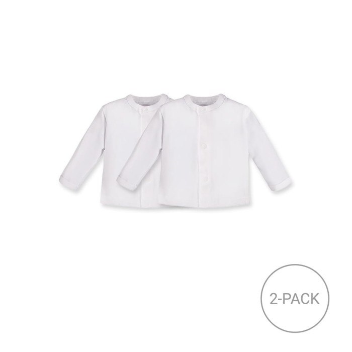 2-pack baby wrap shirts white