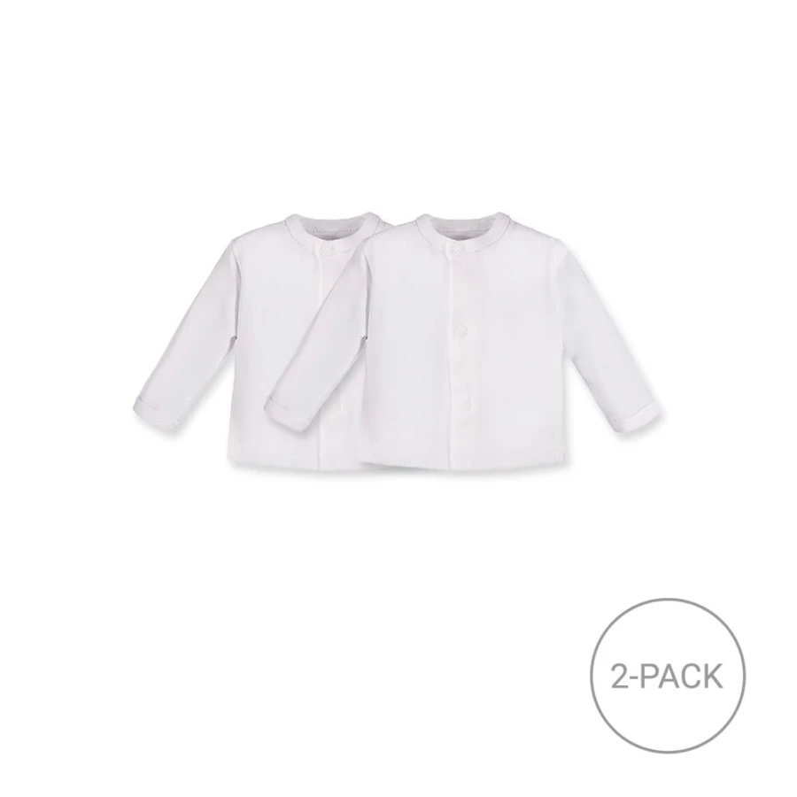 2-pack baby wrap shirts white
