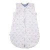 White baby sleeping bag with balloon print