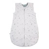White baby sleeping bag with leaf print
