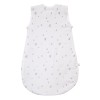 White baby sleeping bag with leaf print