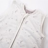 Ecru baby sleeping bag with star print