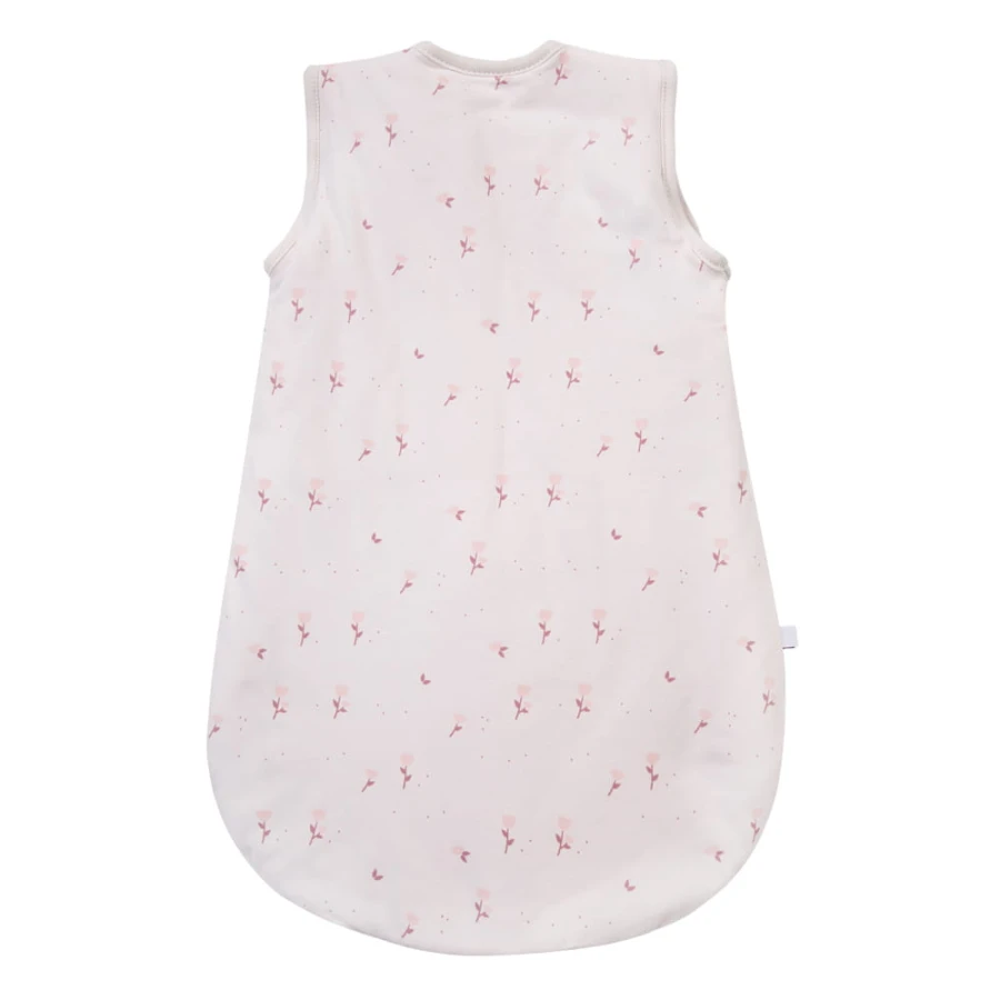 Cream baby sleeping bag with flower print