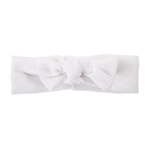 White girls’ headband with muslin bow