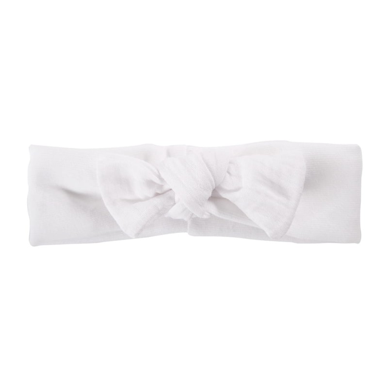 White girls’ headband with muslin bow