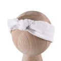 White girls’ headband with muslin bow