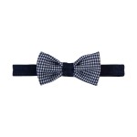 Dětský elegantní motýlek v tmavě modrém pepitu