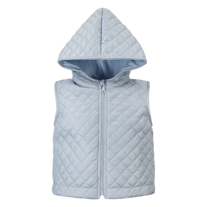 Quilted Children’s Vest in Light Blue
