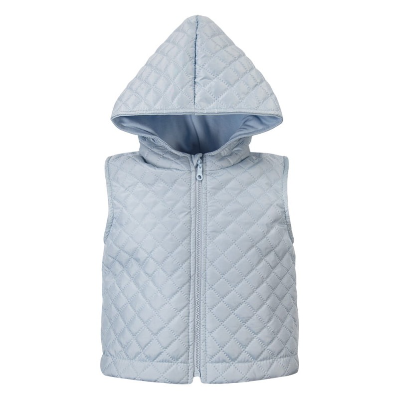 Quilted Children’s Vest in Light Blue