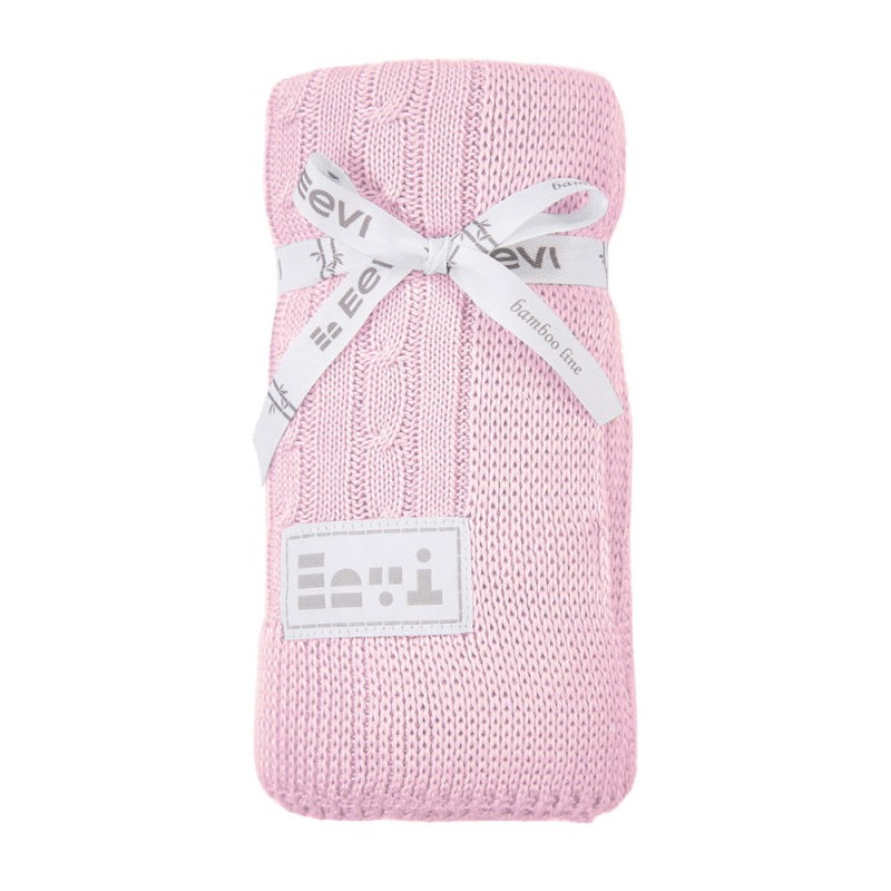 Bambusová dečka EEVI světle růžová 75x100