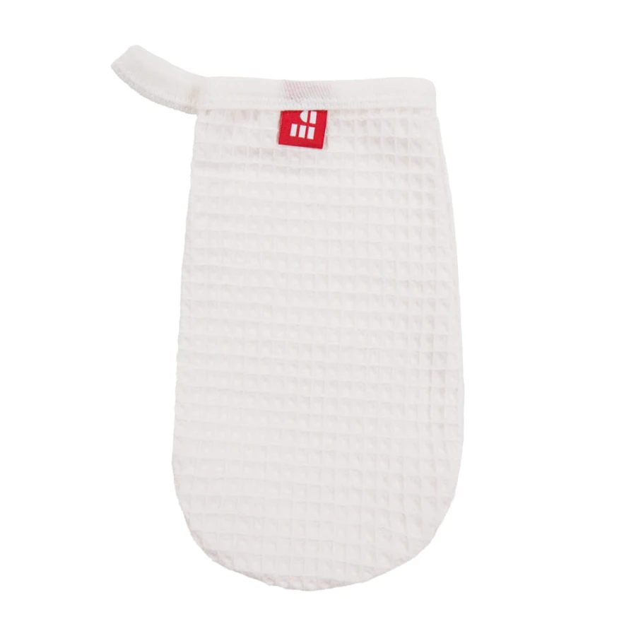 White waffle cotton washcloth