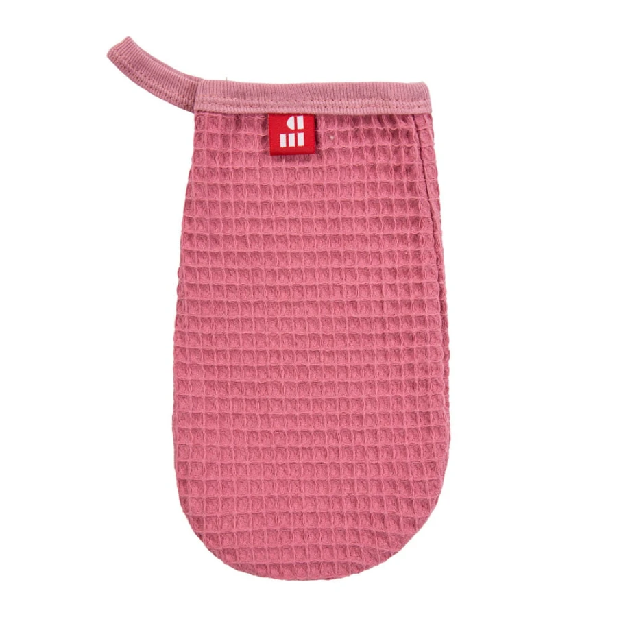 Bavlněná mycí žínka waffle malinová