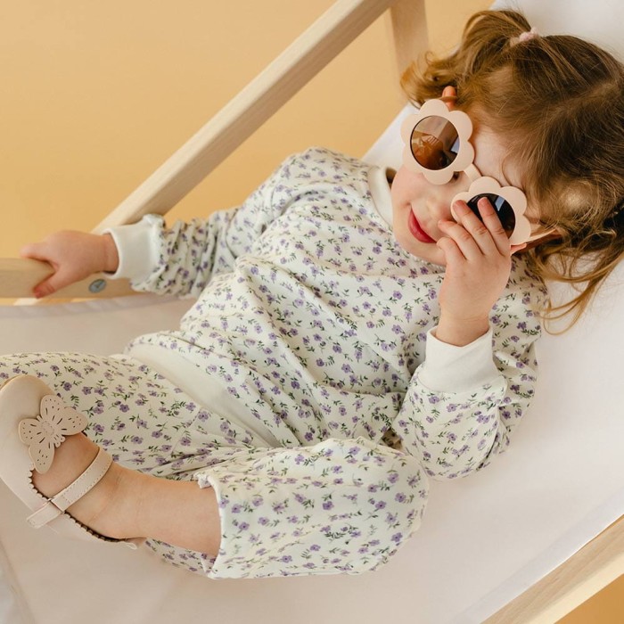 Girls' set – sweatshirt and flared leggings