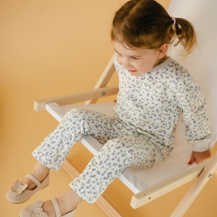 Girls' set – sweatshirt and flared leggings