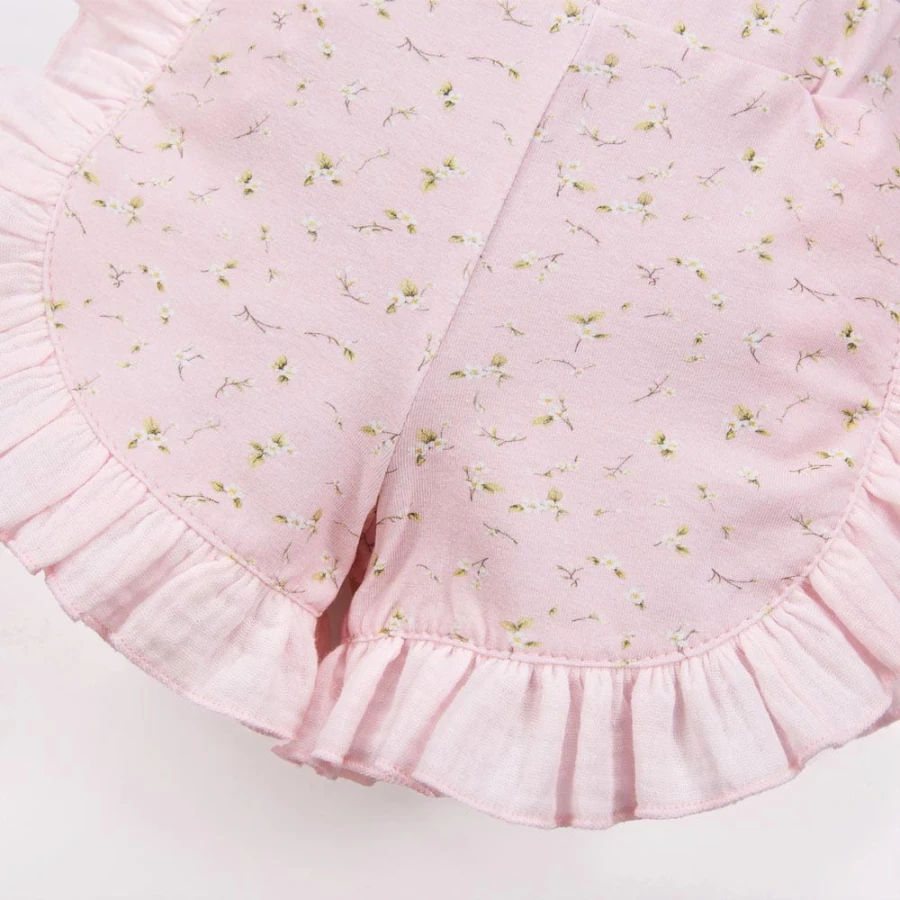 Girls' set – top with butterfly sleeve and shorts